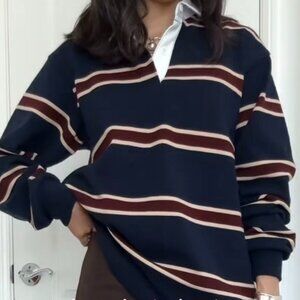 (NWT) Harvard Navy Rugby Shirt